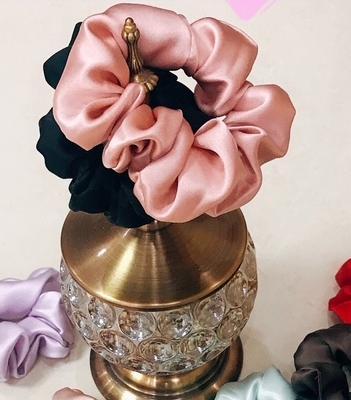 Real silk hair ring large intestine ring hair ring leather gluten free of injury 100 mulberry silk hair rope fa style retro hair decoration belt