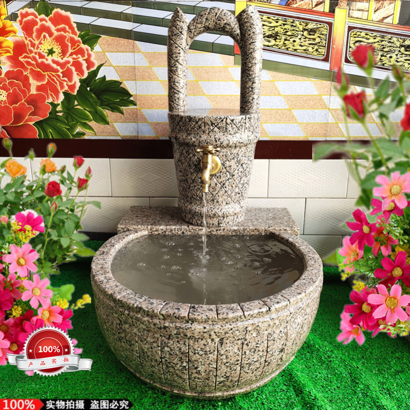 Stone carving mop pool stone sink tank courtyard wash basin outdoor pier cloth garden villa handwashing pieces