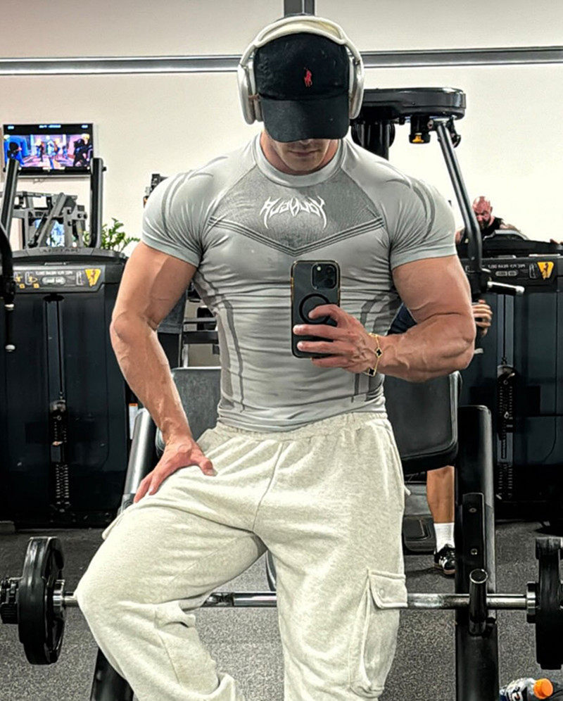 Brother, спортивная быстросохнущая дышащая эластичная футболка с коротким рукавом, в американском стиле, в обтяжку 