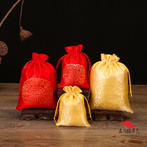Satin high-grade pump mouth candy cloth bag red cloth bag gift bag small jewelry bag bag bag bag