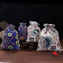 Corset pocket tips herbal gift bag small cloth bag flower and grass pattern vintage jewelry jewelry bag mini empty cloth bag