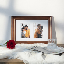 Nordic style 6 inch two photos creative custom solid wood wash photos made into photo frames like frames ins ornaments