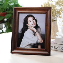 American retro nostalgic creative combination Solid wood photo frame hanging wall 6 7 inch 10 12 inch frame certificate album table