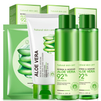 10-12-14-18 sui chu high school students skin care cosmetics aloe vera gel set repair cleanser lotion 9