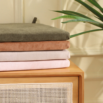 Light core suede removable washable cushion Four Seasons office long sitting chair cushion retro wind anti-slip belt tied rope fart cushion tatami