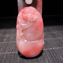Guilin chicken blood jade pendant necklace pendant transfer ice seed on the Lang Jade Pai boutique hand-carved safety pendant