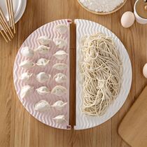 Dumplings placement tray foldable plastic cover curtain household tray pasta curtain round cover pad for dumpling buns