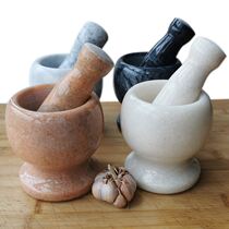 Stone garlic mortar garlic grinder rural old stone mortar stone hammer garlic mash minced garlic pepper machine manual pounding medicine crushing jar