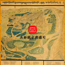 (Map) 1905-1915 Aerial view of Lhasa Non-physical electronic pictures