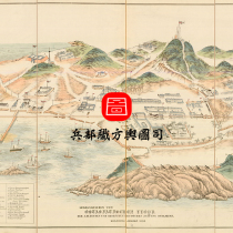 (Map) Aerial map of Qingdao in 1898 during the German occupation in the late Qing Dynasty non-physical electronic picture