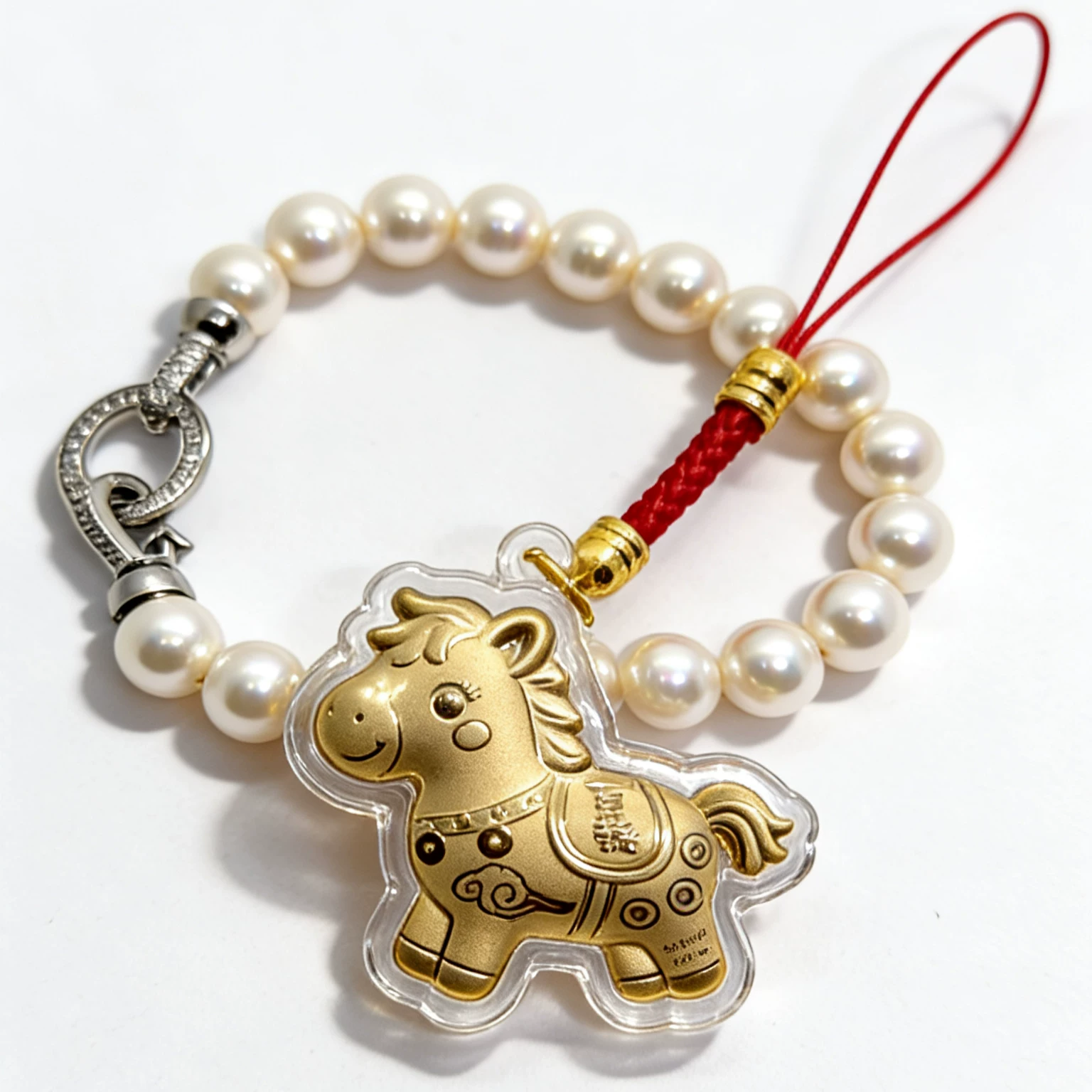 Trend golden mobile phone, keychain, accessory