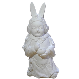 老北京兔爷白坯 石膏白坯兔儿爷手工diy美术绘画教学美术彩绘兔爷
