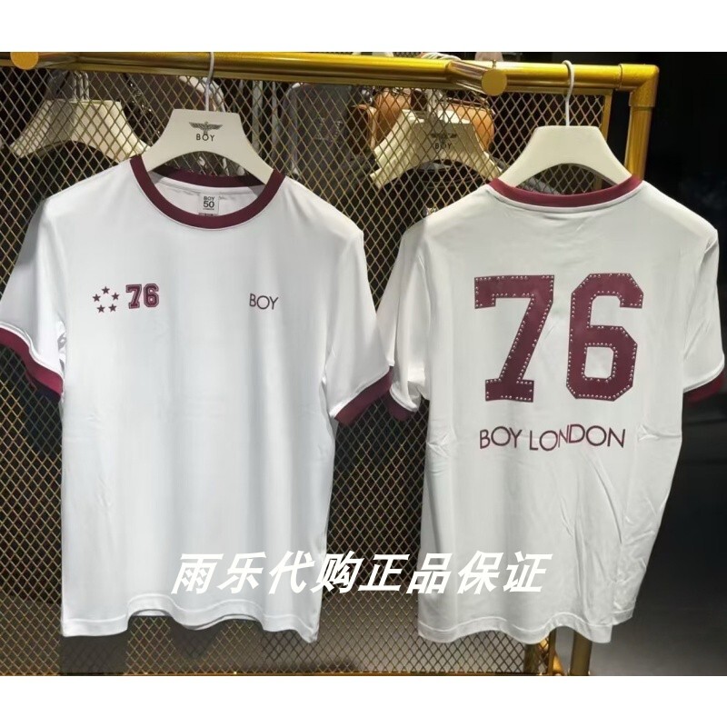 Boylondon26 Summer Off-White Size 76 Trendy Brand Short-Sleeved Shirt B262M0116601 Original 499