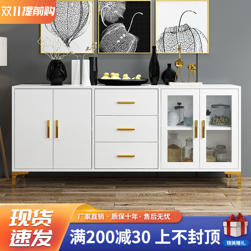 Nordic light luxury dining cabinet simple modern living room side cabinet storage cabinet cupboard economical simple overall cabinet tea cabinet