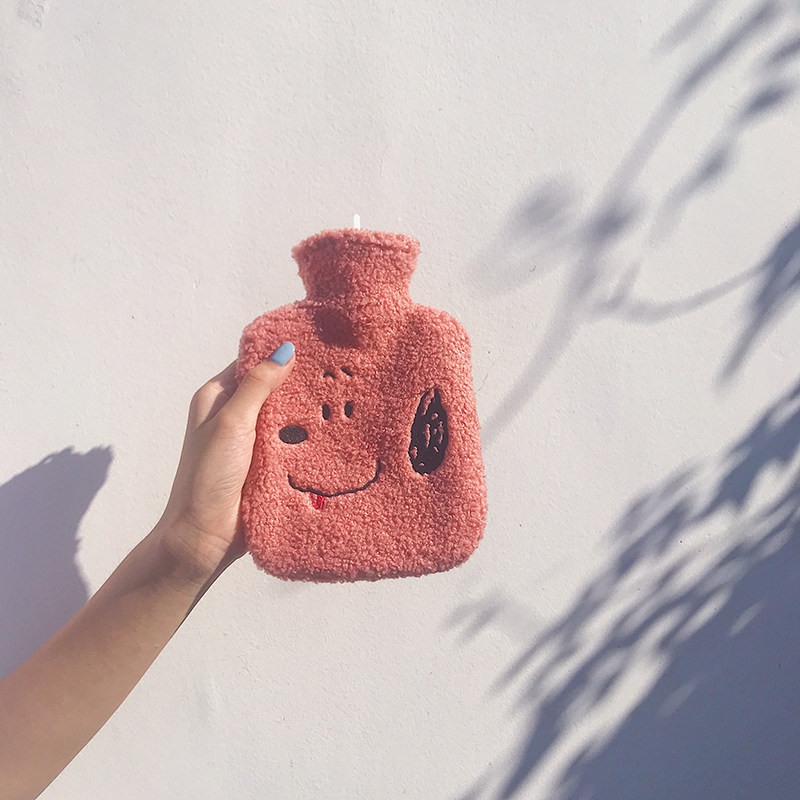 Warm Water Bag Woman Trumpet Water Injection Cartoon Hot Water Bag Plush Cute Students Menstrual Hot Compress Tummy Warm Hands Treasure Carry-on