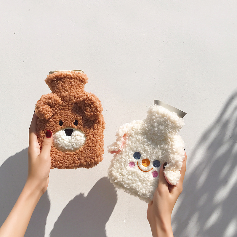 Hot Water Bag Water Injection Warm Water Bag Small Number Cute Plush Dormitory Schoolgirl Hot Compress Tummy Warm Hand Bao Dunk Water Baby