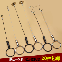 Habillement du magasin dhabillement Ecran Hanger Prop Fils en acier Rings Rings Chaîne danneaux Hanging Hook Steel Ring Suspension Bell Top Yard