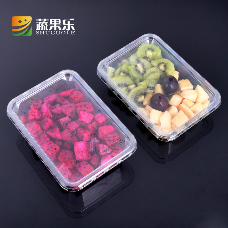 Vegetable and fruit pet disposable durian packaging box fresh fruit cutting box with dry fruit sealed plastic packaging box