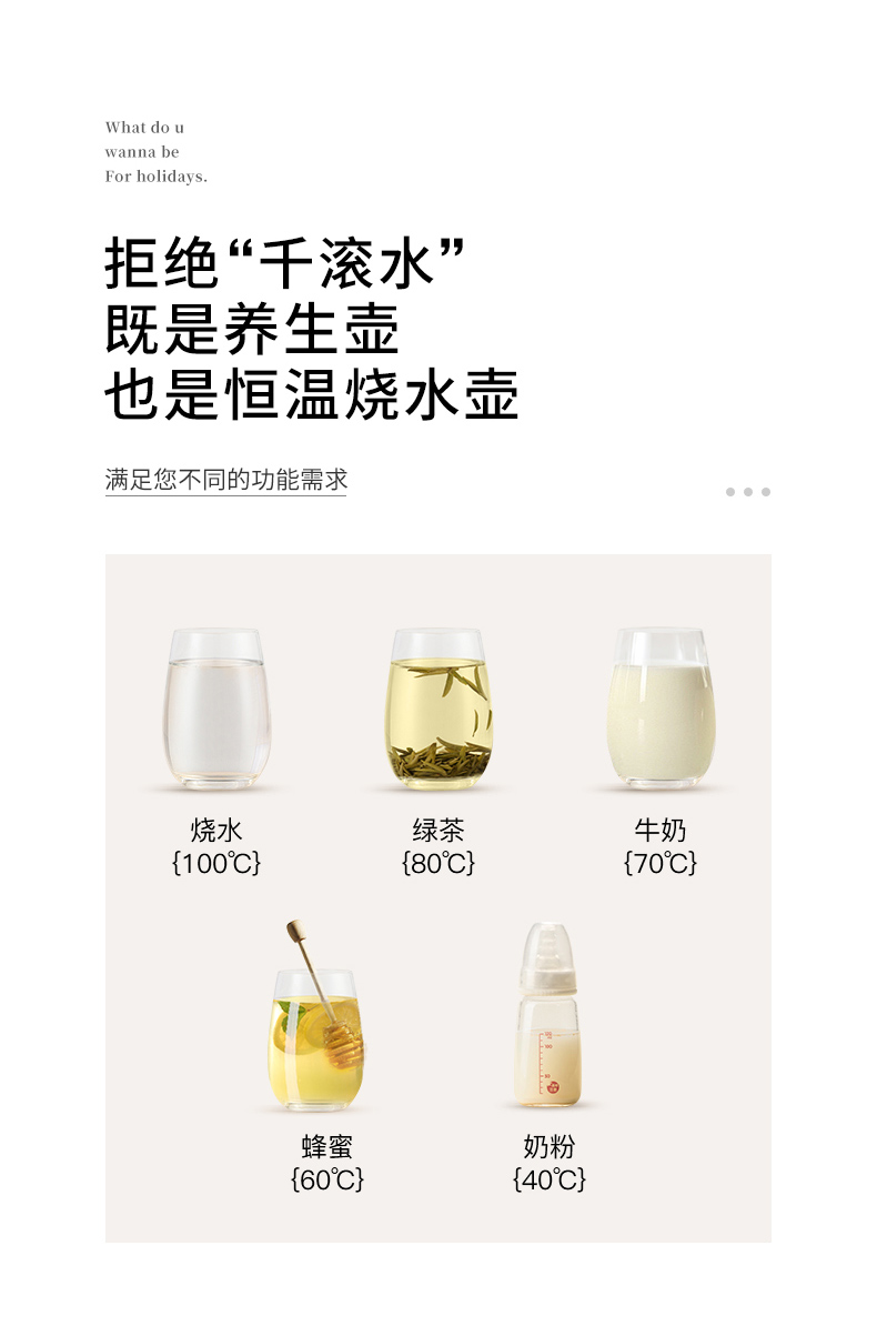 生活元素 多功能全自动养生壶 煮茶器 高硼硅玻璃杯身 1.5L 图9