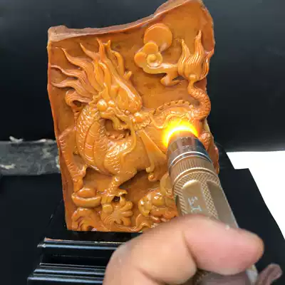 Yunnan Longling Huanglong Jade boutique old dry wax jewelry jade desk collection ornaments origin direct sales only earn credibility