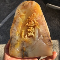 Huanglongyu boutique jewelry jade carved landscape grass flower collection ornaments office study living room production area direct sales