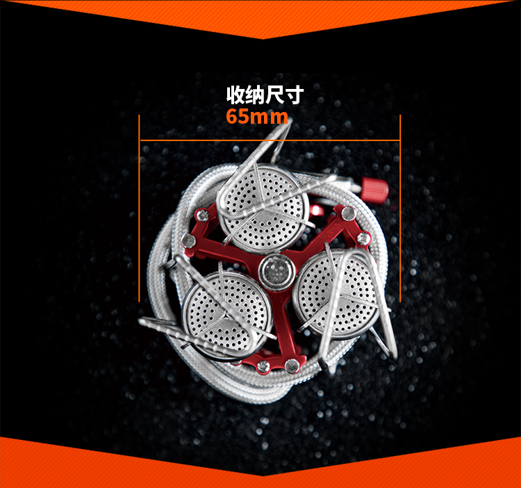 Bulin bước rừng cắm trại ngoài trời bếp lò di động đầu bếp dã ngoại chia bếp gas hoang dã ba đầu lò hung dữ - Bếp lò / bộ đồ ăn / đồ nướng dã ngoại bếp cồn
