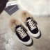 Giày nhung nữ đế xuồng cotton mùa đông 2018 phiên bản mới của Hàn Quốc của giày đế dày hoang dã Harajuku giản dị thấp giúp giày lông nữ giày givenchy Giày cắt thấp