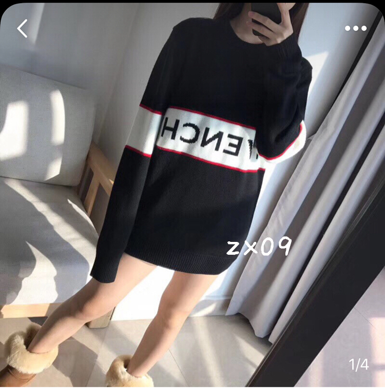 In Stock Givenchy/Givenchy Letter Logo Striped Unisex Sweater In Stock Givenchy/Givenchy Letter Logo Striped Unisex Sweater