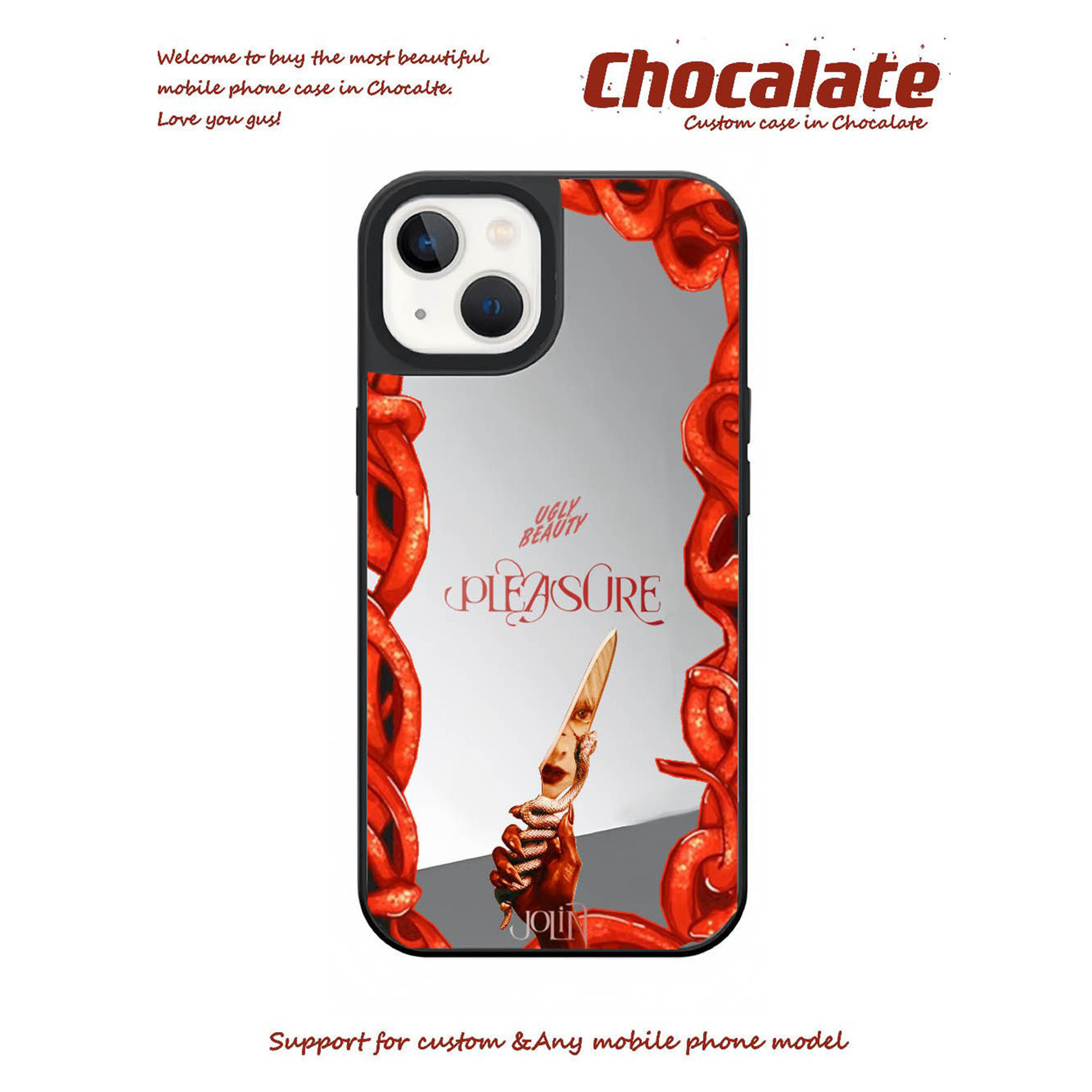 Jolin蔡依林pleasure专辑周边手机壳设计ins镜面适用于苹果17promax16华为p70mate60pro小米17ultraoppovivo评价-  淘宝网