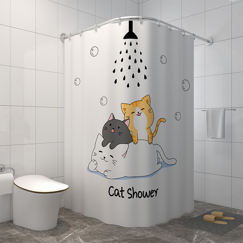 Shower Curtain Rod, No-Drill Telescopic Rod, Curved Shower Curtain Set, Bathroom Shower Room, L-Shaped Half U-Shaped Shower Rod Holder