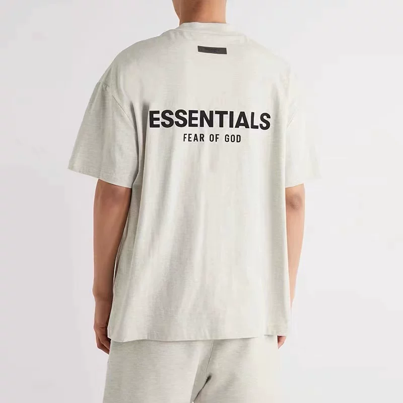 Летняя футболка с korte Sleeve FOg Miki? Wait need accurate translation. The input: "FOG MIKI Summer cotton short sleeve T-shirt for leisure, American style, loose fit" Translate: Футболка летняя из хлопка с коротким рукавом FOG MIKI для отдыха, американский стиль, свободный крой