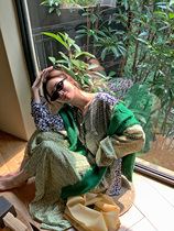 Ashigo vcruan wave fan big Daisy series suspender dress autumn 2021 New V collar skirt