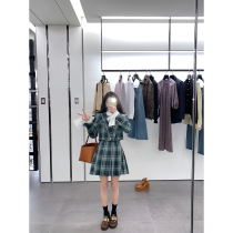 Ashigovcruan Green Plaid Suit Suit Women Foreign Pistes Suit Multiple Sets