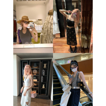 vcruan Asiago format harness vest woman 2022 Summer new pure color short for a 100 lap blouse