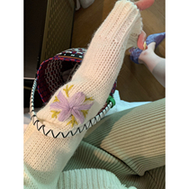 Ashigo vcruan handmade series Nordic story vintage sweater female 2021 New loose knit cardigan