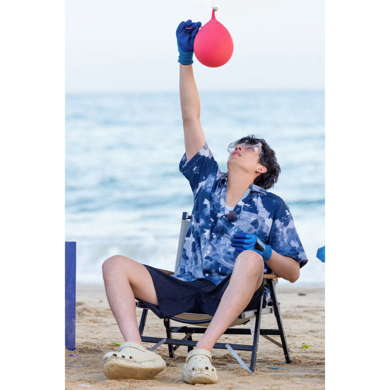 Wang Anyu Celebrity Style Floral Shirt Men's Short-Sleeved Summer Breathable Hawaiian Beach Shirt Cool and Versatile Jacket