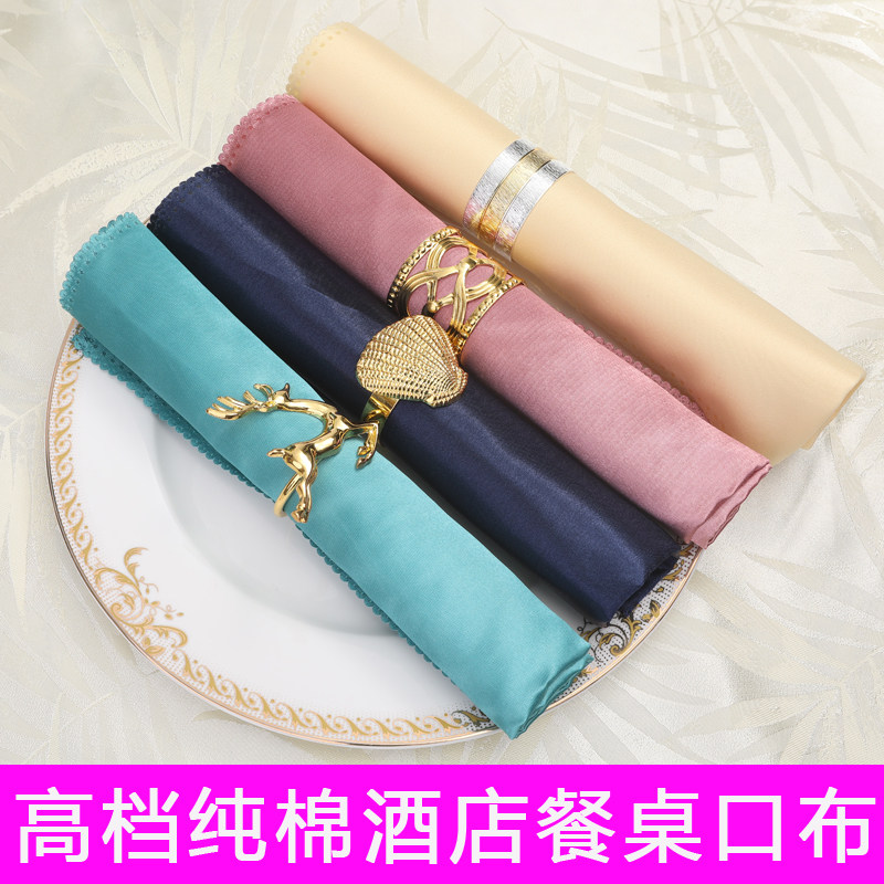 High-end hotel restaurant mouth cloth napkin cloth restaurant cup towel mat towel folded flower cloth silk wipe cup cloth bar chabu