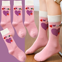 【4 пары высоких носков розовые носки любят】 чистый хлопок без костей