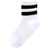 Детские белые осенние тонкие хлопковые дышащие носки для мальчиков, спортивные летние гольфы для школьников, подходит для подростков, средней длины