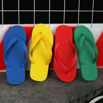 Thai summer mens and womens pure color rubber foot slippers outdoor non-slip waterproof and breathable Vietnam leisure beach cool