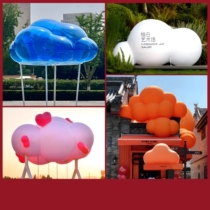Inflatable lift-off cloud inflatable model customization hanging large clouds floating in the air spring commercial camping decoration