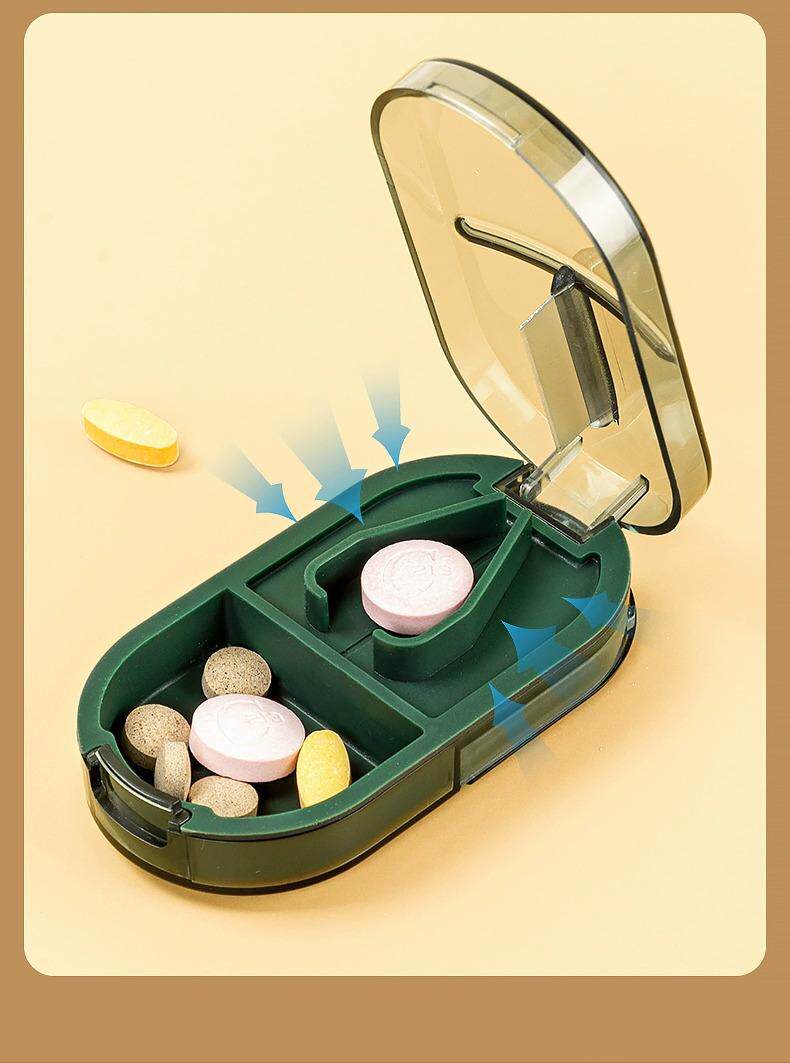 Вырезать наркотиков 日本切药器分药器一分二剪药四分之一切药片神器药品分割存储药盒