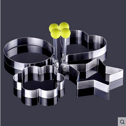 Thickened stainless steel omelette model poached egg grinder heart-shaped fried egg mold creative fried egg mold
