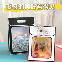 Gift Bags Ins Wind Upmarket Minimalist Transparent Clamshell Shop Window Hand Bag Birthday Gift Packing Bag Sub Hand Salute