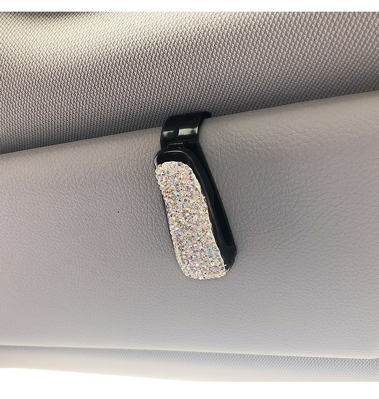 Xe kính clip đa chức năng nữ dễ thương nạm xe ô tô nội thất chống nắng kính râm khung kẹp giấy - Kính khung mắt kính gucci