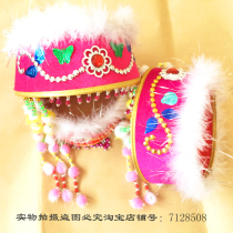 Minority untopped Fragrant Concubine dance hat female children untopped woolen hat Mongolian clothing accessories