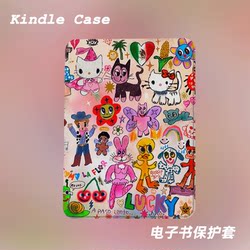 Kindle 7 세대 전자 책 보호 케이스 KPW123 소프트 쉘 958 풀 커버 방지 수면에 적합한 만화 낙서