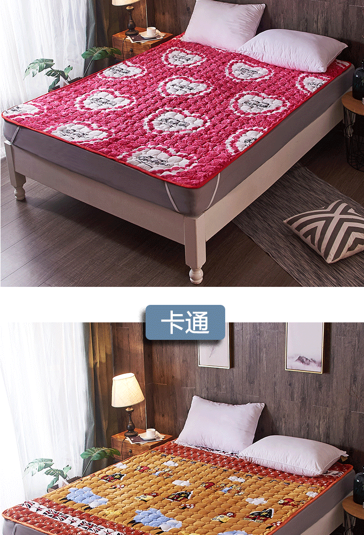 Flannel nệm ký túc xá sinh viên đơn 1,2 m nệm nệm 1,5 m1,8 đôi pad đệm lò xo everon