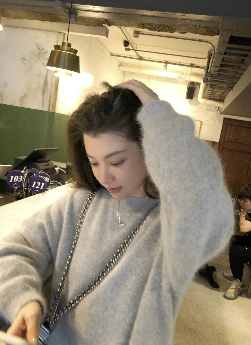 The Handled Johor Extravagant Mink Fluff Coat Head Autumn winter Lazy Wind Korea Version Loose on the outside wearing clothes