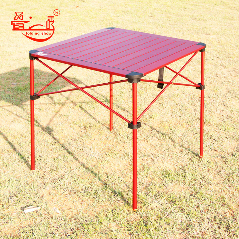 Outdoor aluminum alloy folding table large roll-out egg table picnic table light camping table portable table field table